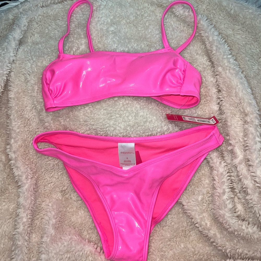 Pink shiny bikini